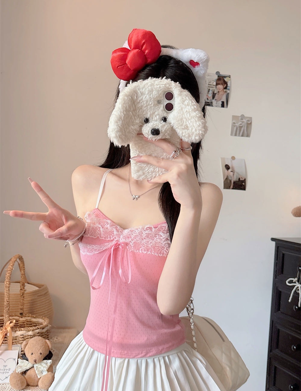 With chest pad integrated sling vest summer slim tops
