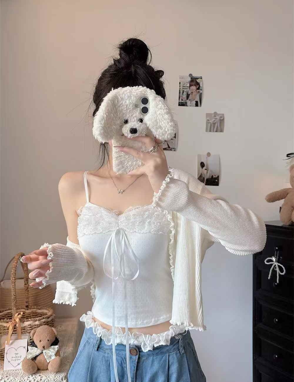 With chest pad integrated sling vest summer slim tops