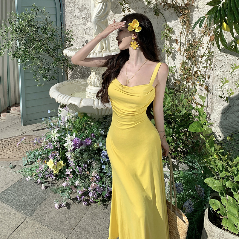 Elasticity sling knitted dress