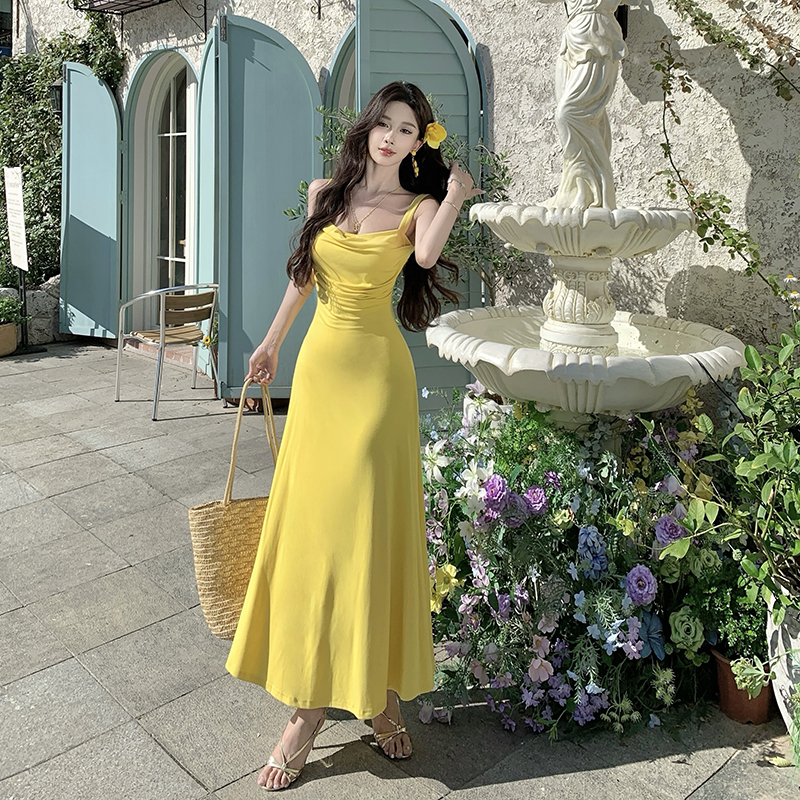 Elasticity sling knitted dress