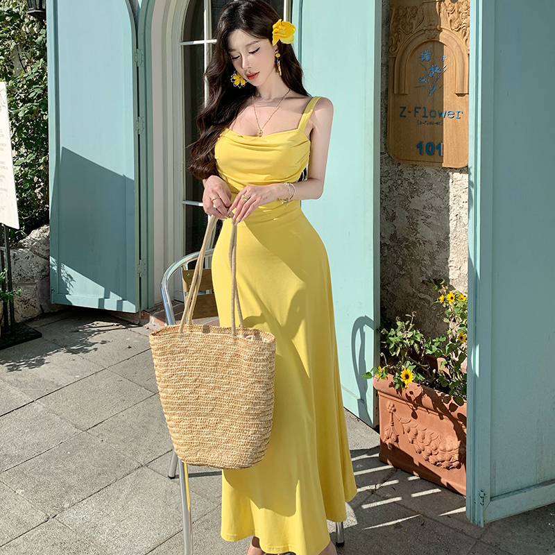 Elasticity sling knitted dress
