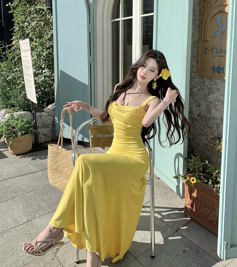 Elasticity sling knitted dress
