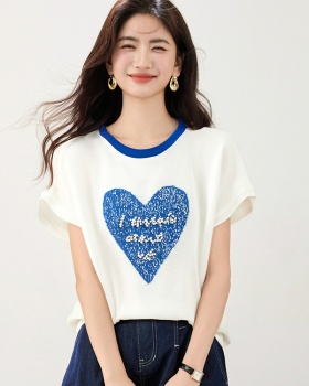 Fashion loose tops short sleeve T-shirt for women