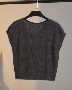 Square collar sweater slim T-shirt for women