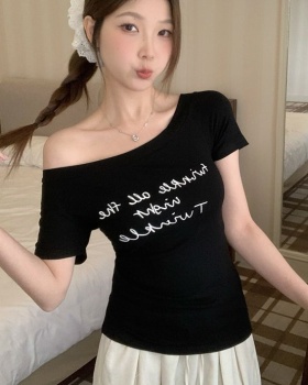 Short sleeve niche tops all-match T-shirt for women
