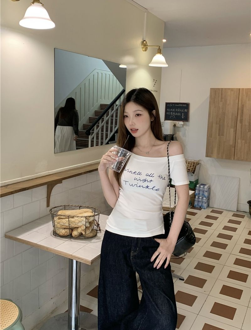 Short sleeve niche tops all-match T-shirt for women