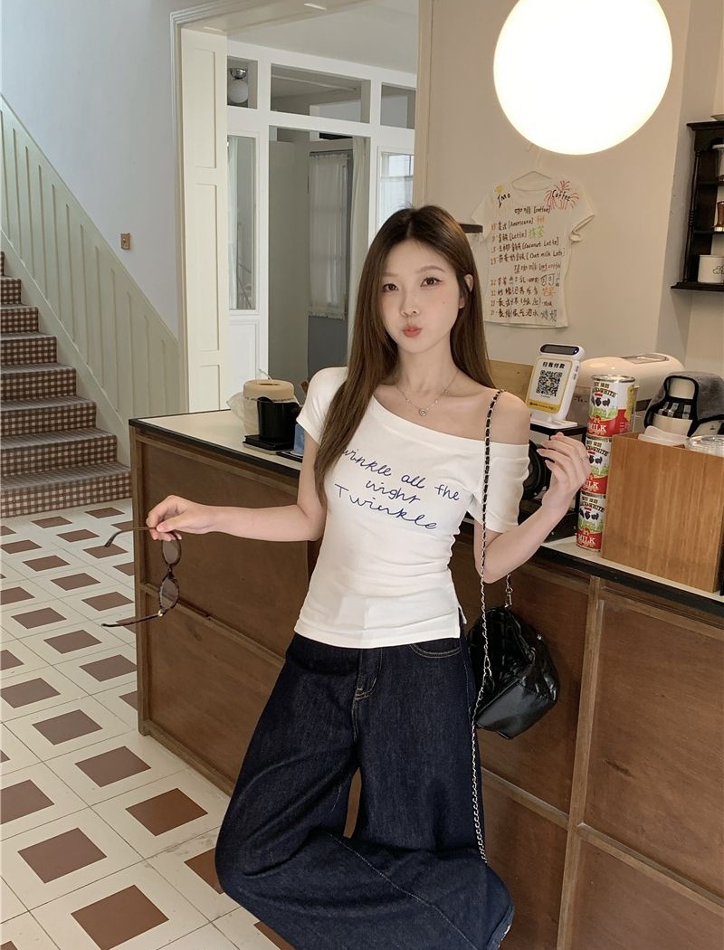 Short sleeve niche tops all-match T-shirt for women