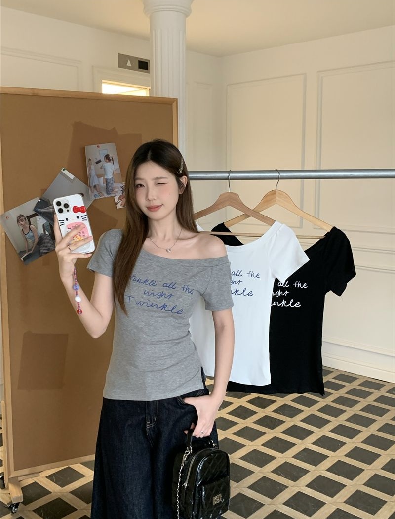 Short sleeve niche tops all-match T-shirt for women
