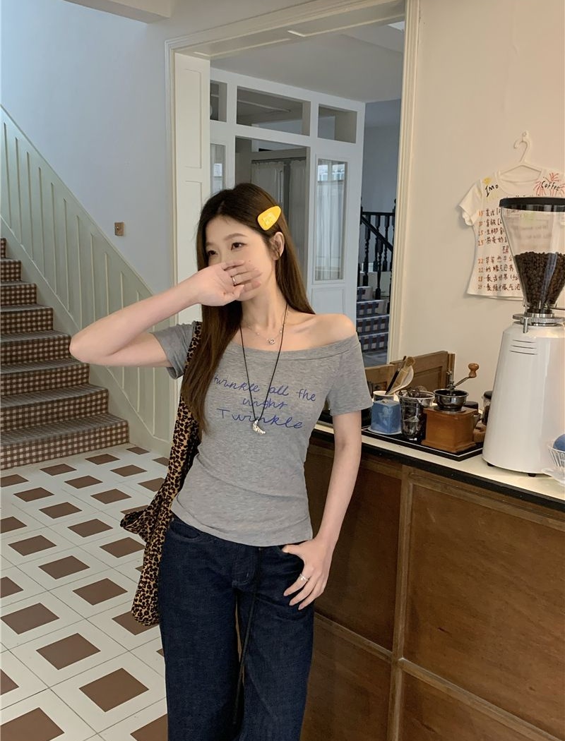 Short sleeve niche tops all-match T-shirt for women