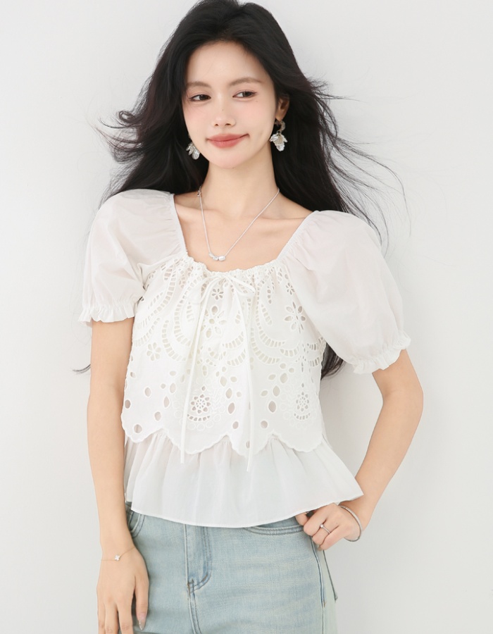 Frenum summer doll shirt France style shirt for women