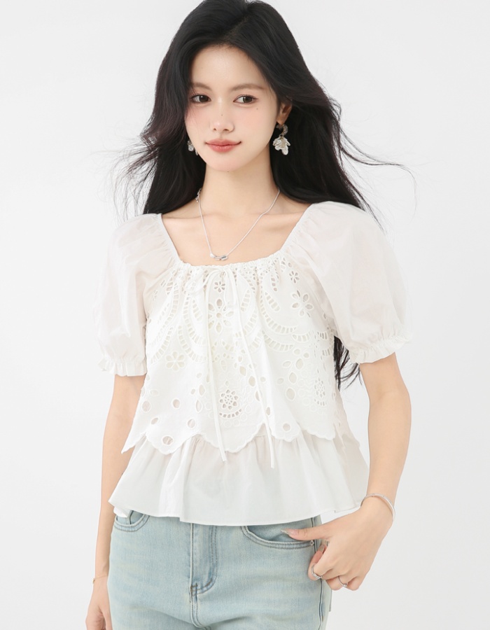 Frenum summer doll shirt France style shirt for women