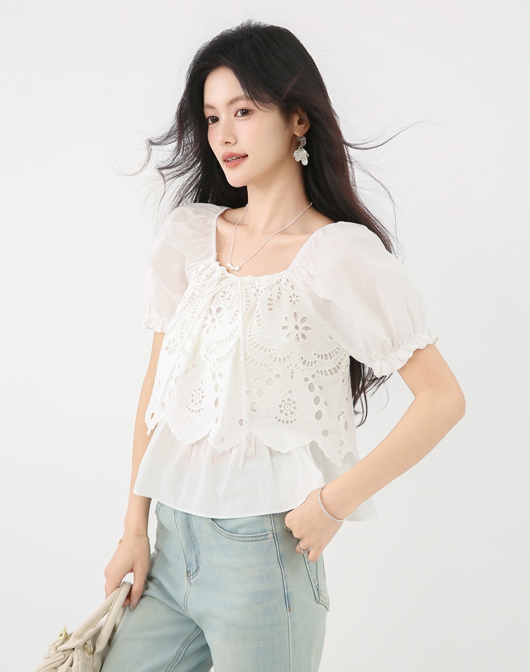 Frenum summer doll shirt France style shirt for women
