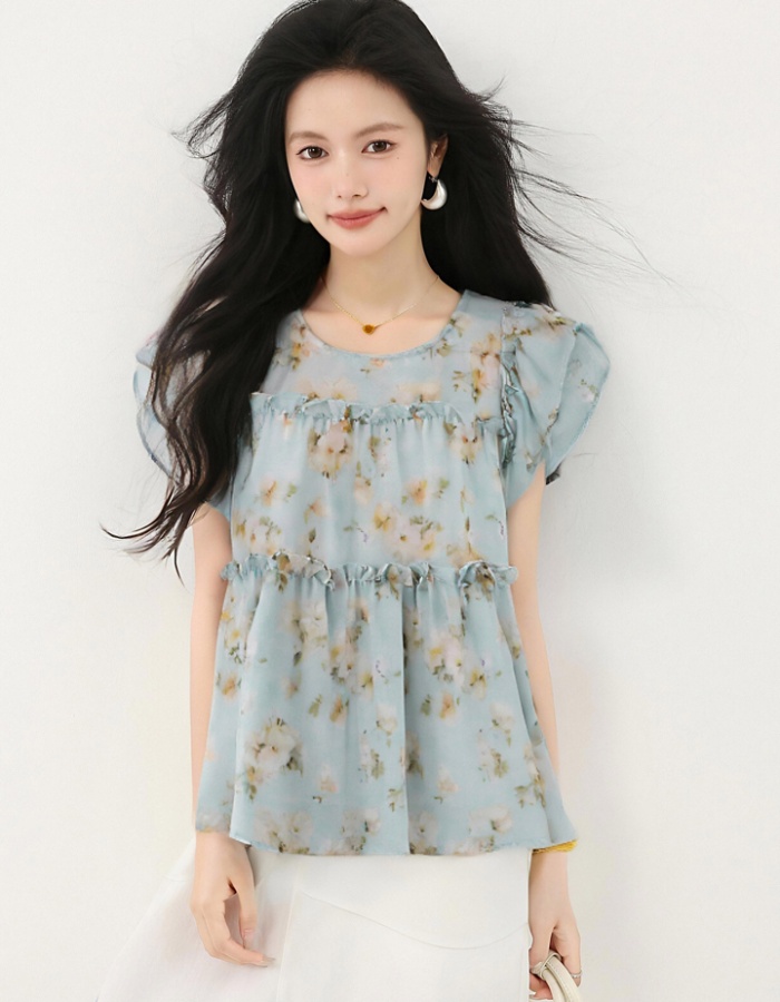 France style retro doll shirt loose small shirt