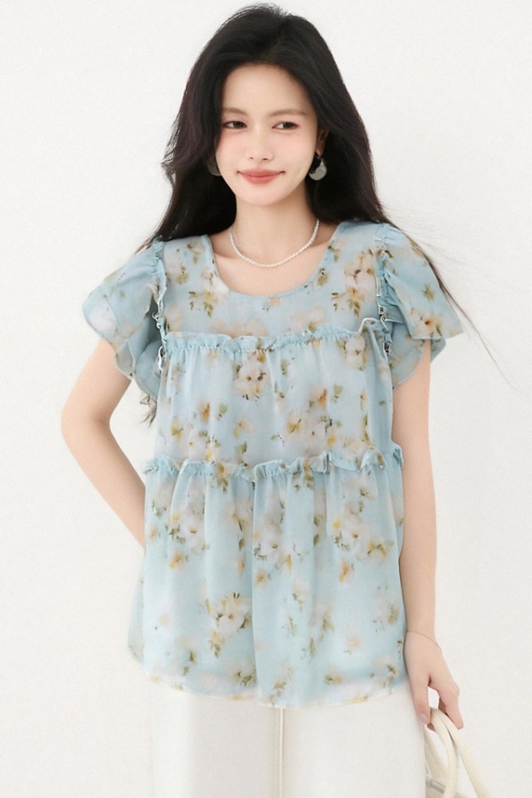 France style retro doll shirt loose small shirt