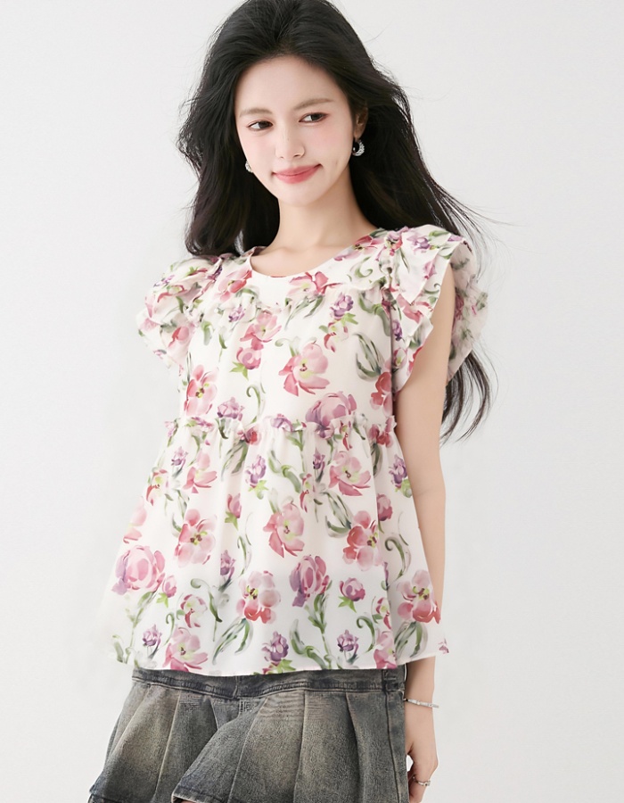 France style retro doll shirt loose small shirt