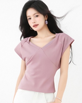 Short boats sleeve tops short sleeve T-shirt