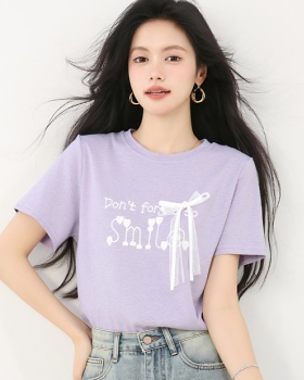 Stereoscopic summer T-shirt short sleeve tops for women