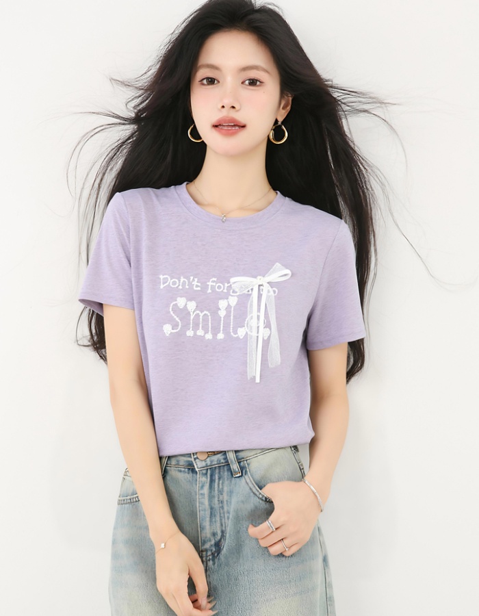 Stereoscopic summer T-shirt short sleeve tops for women