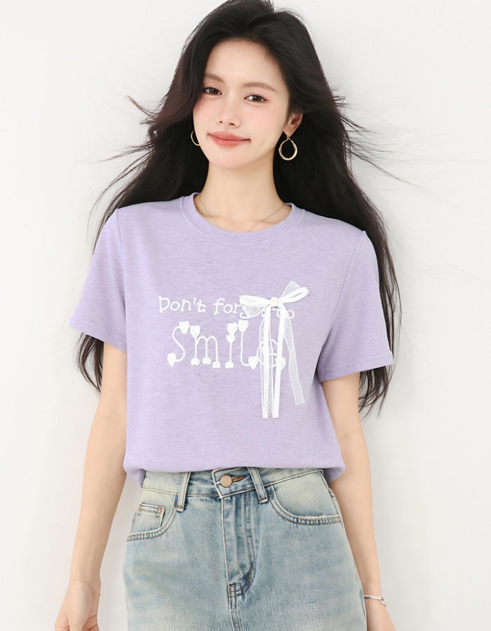 Stereoscopic summer T-shirt short sleeve tops for women