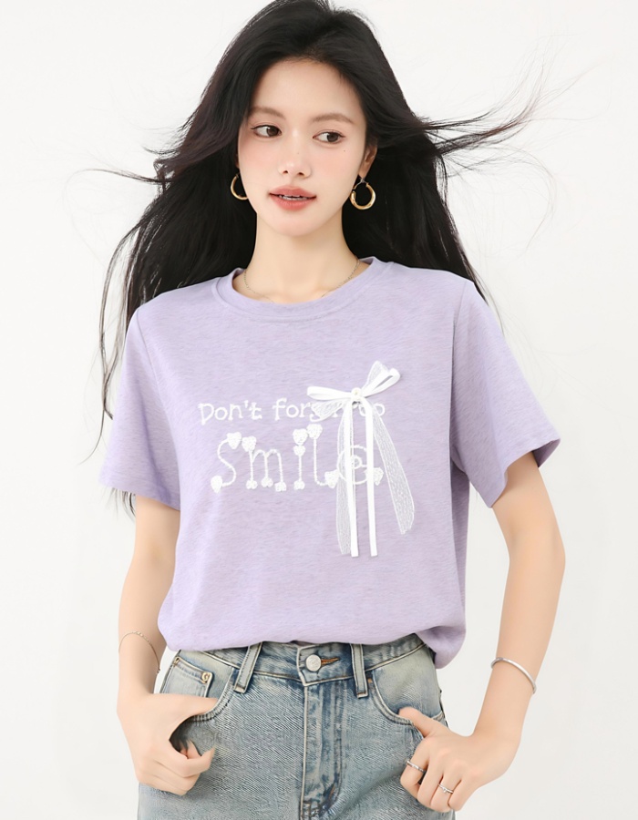 Stereoscopic summer T-shirt short sleeve tops for women