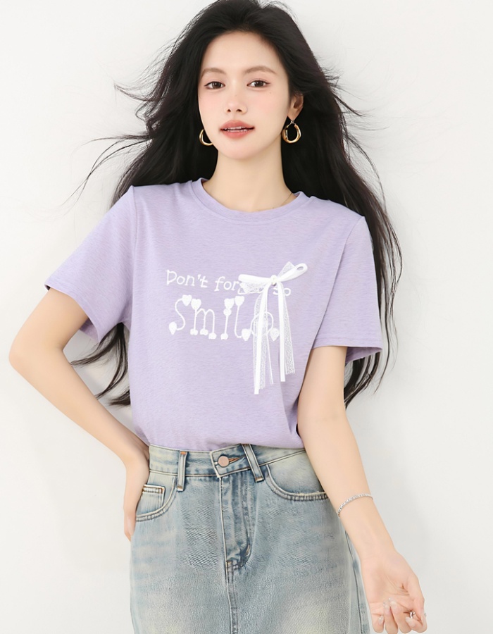 Stereoscopic summer T-shirt short sleeve tops for women