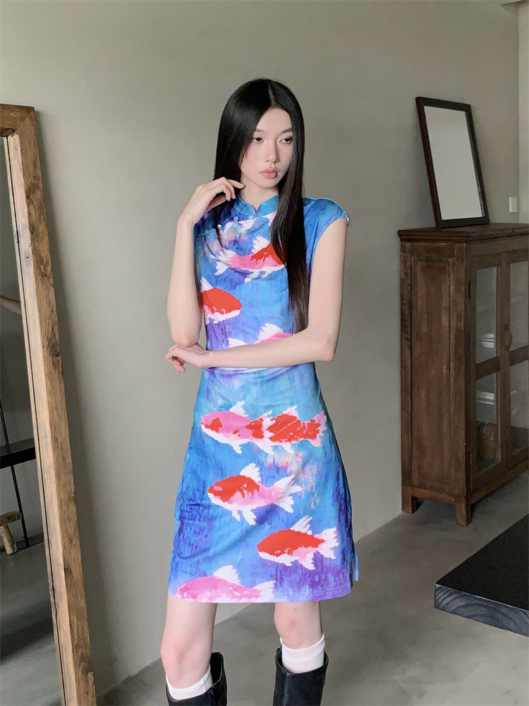 Goldfish dress Chinese style cheongsam for women