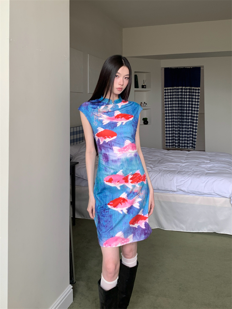 Goldfish dress Chinese style cheongsam for women
