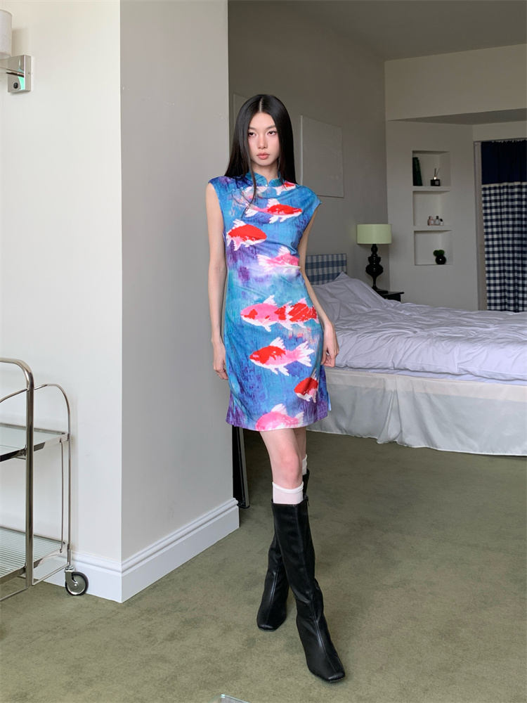 Goldfish dress Chinese style cheongsam for women