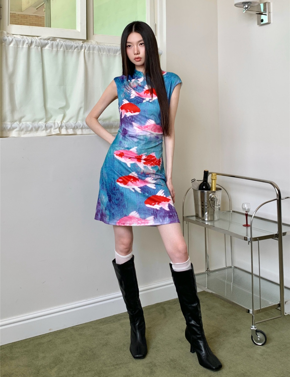 Goldfish dress Chinese style cheongsam for women