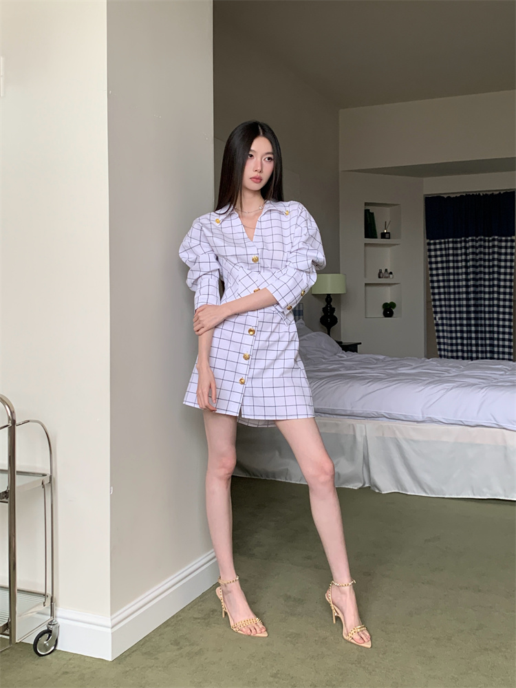 Retro pinched waist summer shirt slim A-line T-back