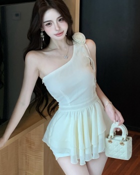 Elegant flowers tops sweet chiffon shirt for women
