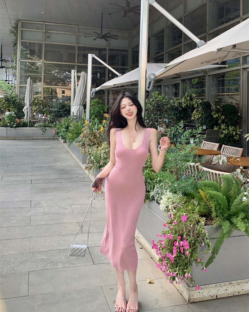 Sling enticement long dress sleeveless bottoming dress