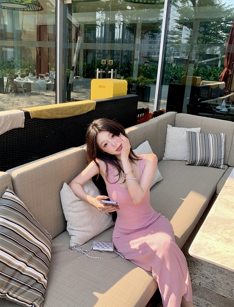 Sling enticement long dress sleeveless bottoming dress