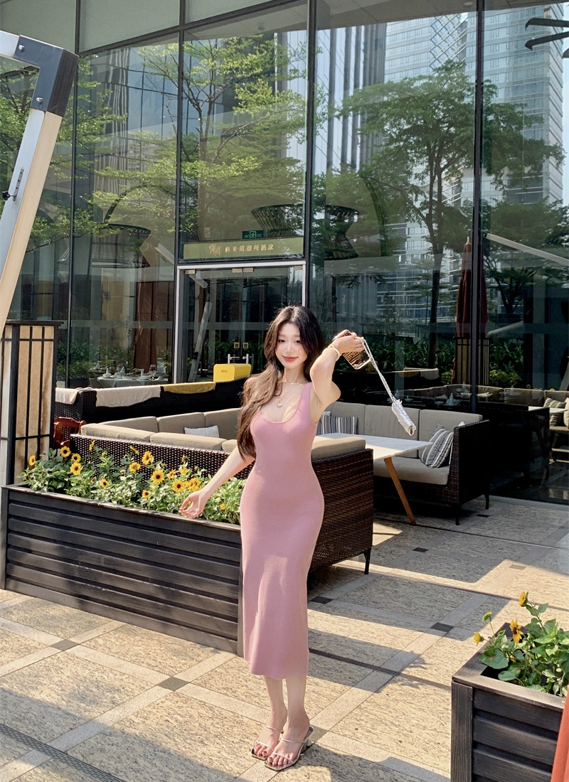 Sling enticement long dress sleeveless bottoming dress