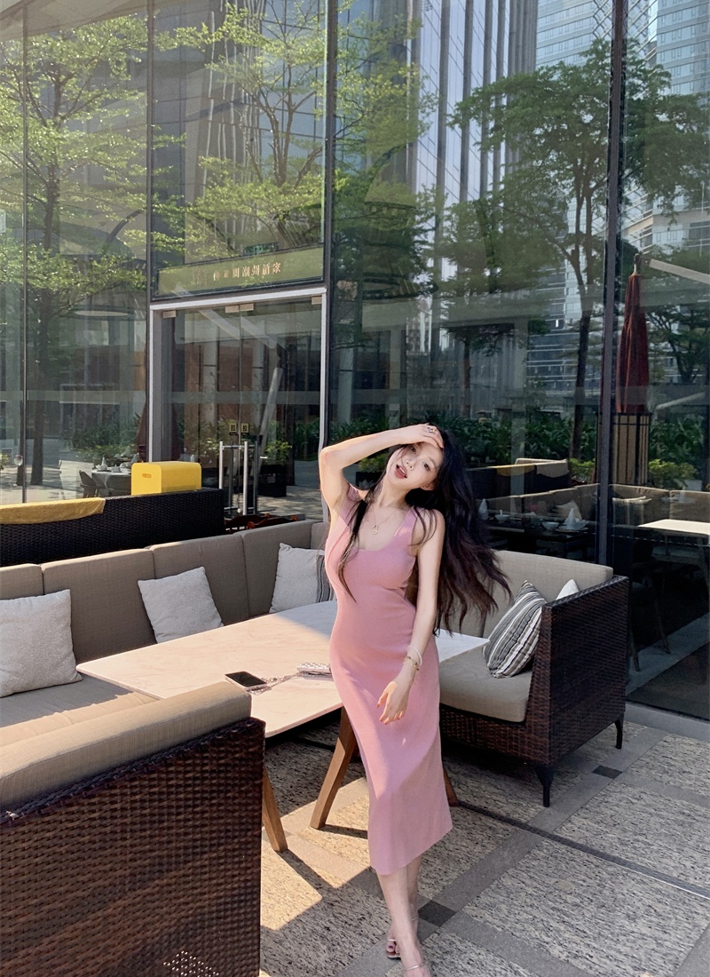 Sling enticement long dress sleeveless bottoming dress