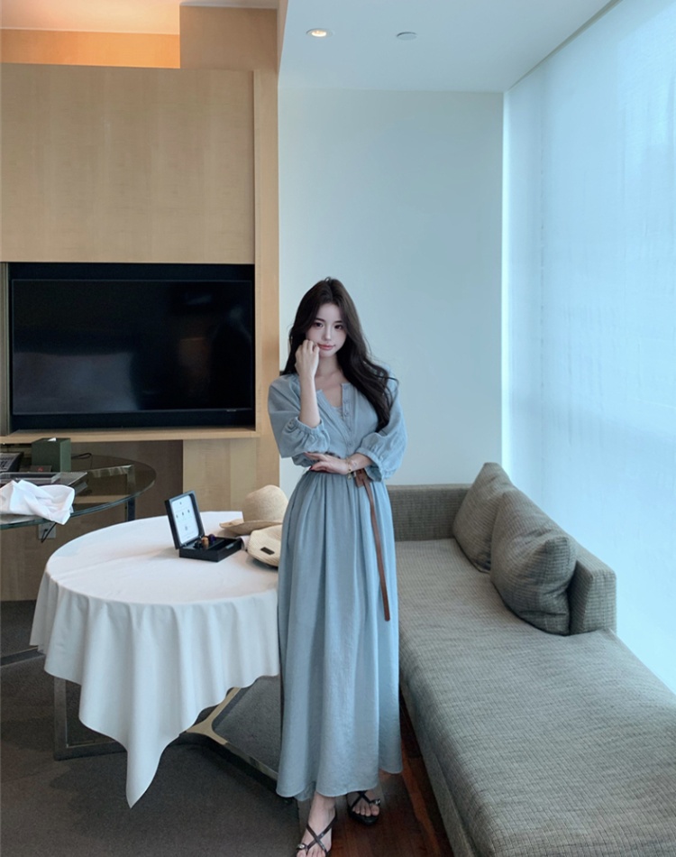 With belt frenum dress inside the ride niche long dress
