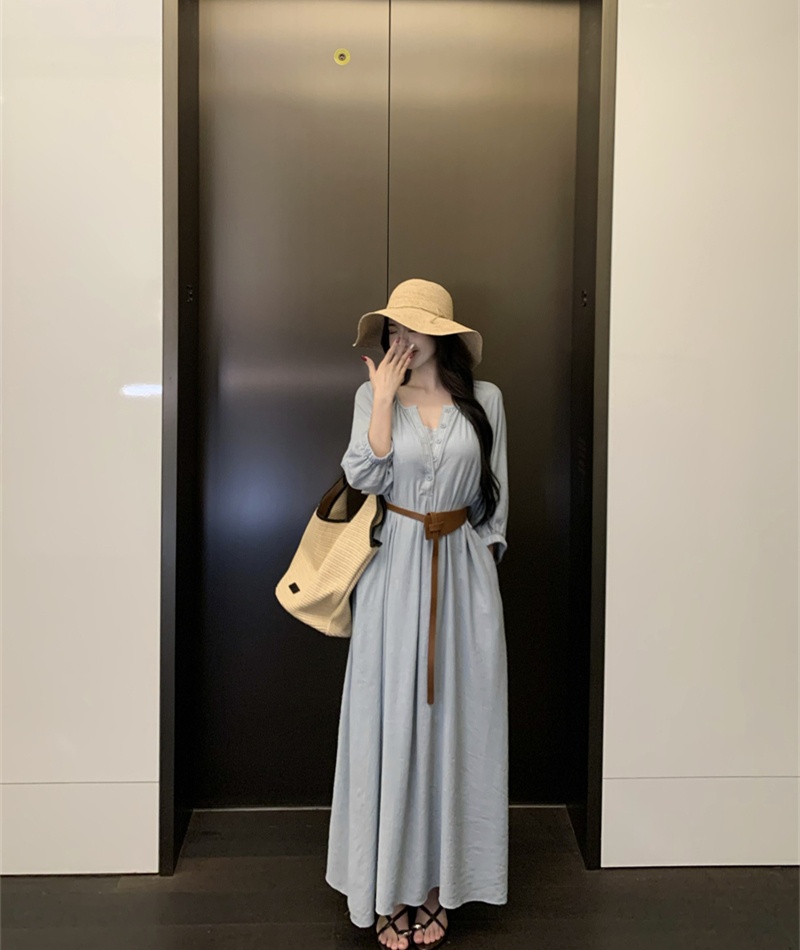 With belt frenum dress inside the ride niche long dress
