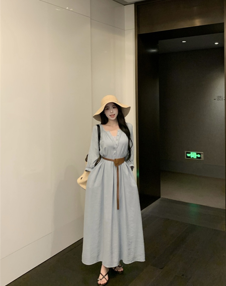 With belt frenum dress inside the ride niche long dress