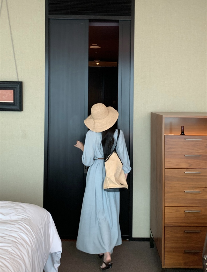 With belt frenum dress inside the ride niche long dress