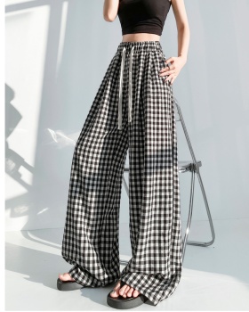 Black-white Casual wide leg pants summer pants for women