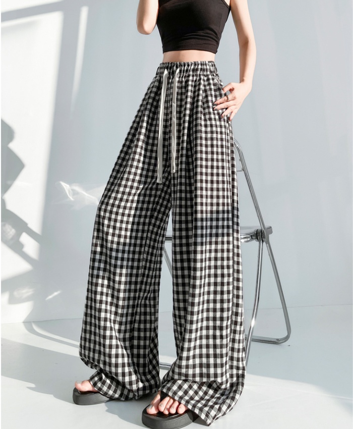 Black-white Casual wide leg pants summer pants for women