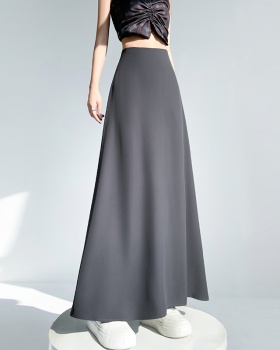 Ice silk high waist slim business suit drape summer skirt