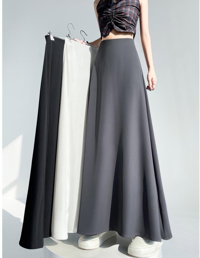 Ice silk high waist slim business suit drape summer skirt