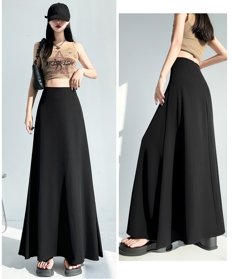 Ice silk high waist slim business suit drape summer skirt
