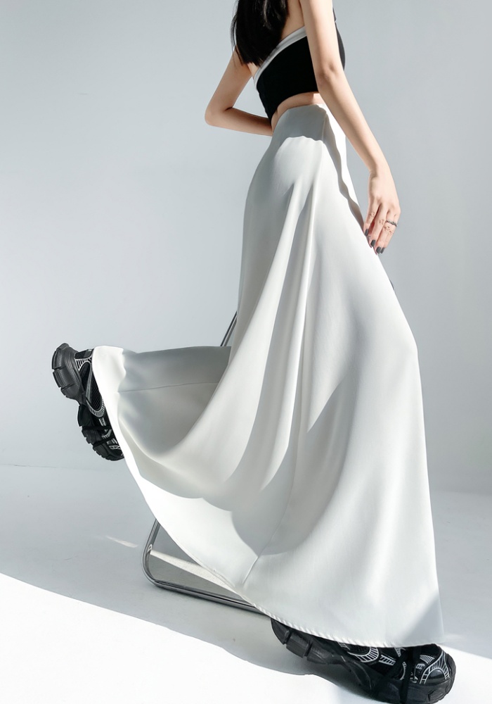 Ice silk high waist slim business suit drape summer skirt