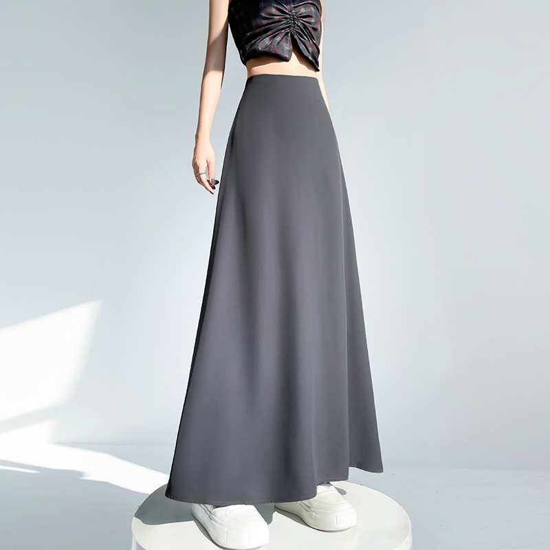 Ice silk high waist slim business suit drape summer skirt