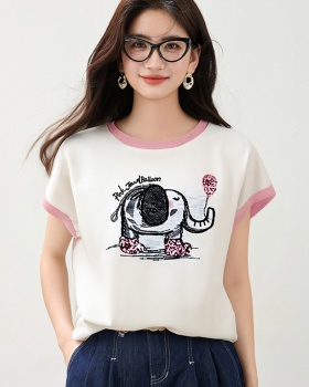 Short sleeve fashion sweater large yard tops for women