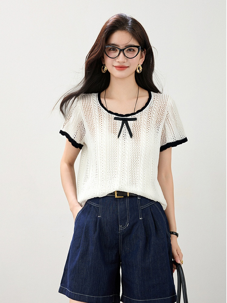 Slim short summer show young all-match tops