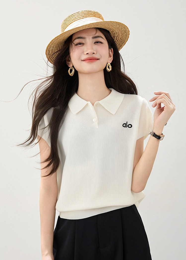 Korean style Casual short sleeve all-match tops for women