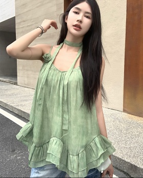 France style sleeveless vest sling tops for women